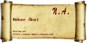 Néber Ábel névjegykártya