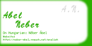 abel neber business card
